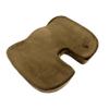 Bookishbunny Lumbar Back Cushion and Non Slip Seat Cushion (Brown, Seat Cushion) view 1