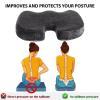 Bookishbunny Lumbar Back Cushion and Non Slip Seat Cushion (Gray, Seat Cushion) view 3