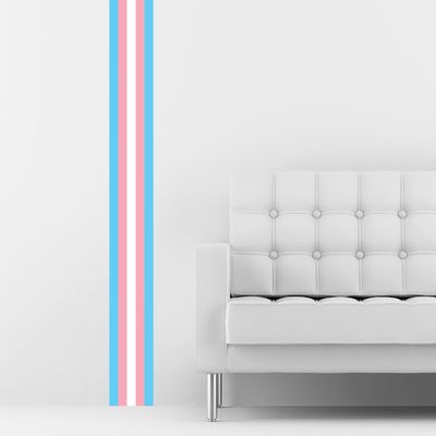 Pride Stripe Wall Decals - LGBTQ+ Pride Decor (Transgender)