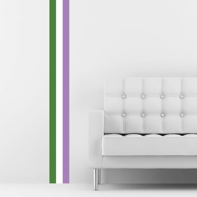 Pride Stripe Wall Decals - LGBTQ+ Pride Decor (Genderqueer)