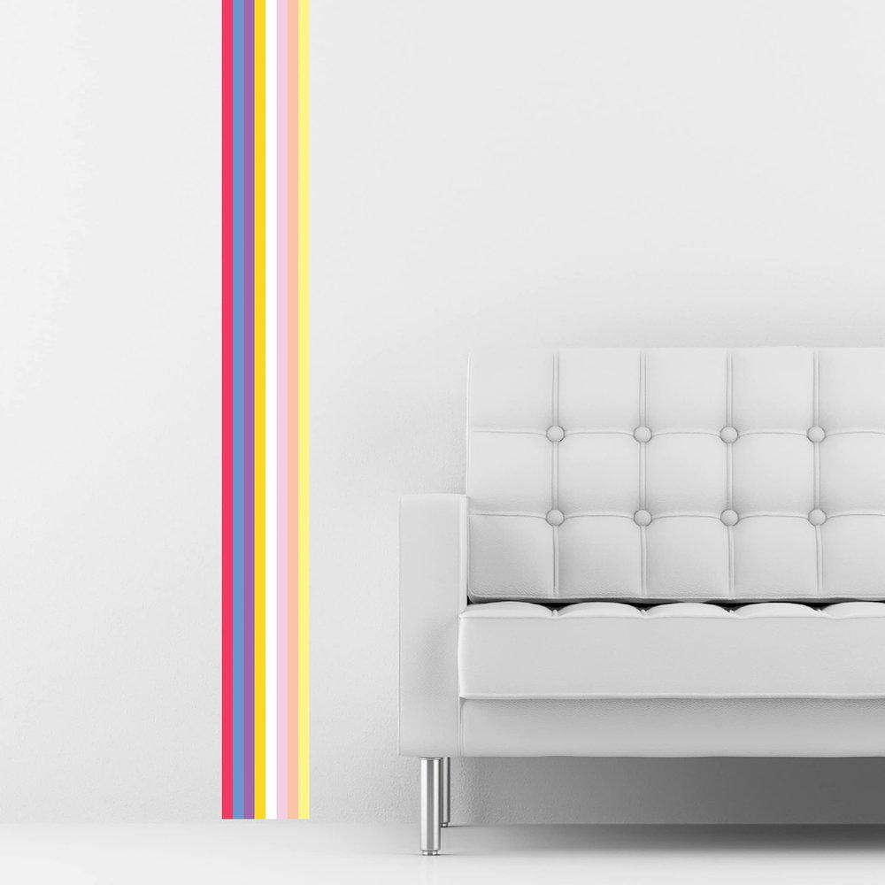 Pride Stripe Wall Decals - LGBTQ+ Pride Decor (pangender)
