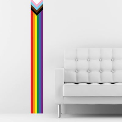 Pride Stripe Wall Decals - LGBTQ+ Pride Decor (Progress)