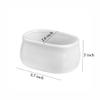 Sizikato 2pcs Pure White Porcelain Sugar Packet Holder Tea Bag Bowl, 3.7 Inches view 2