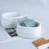 Sizikato 2pcs Pure White Porcelain Sugar Packet Holder Tea Bag Bowl, 3.7 Inches view 3