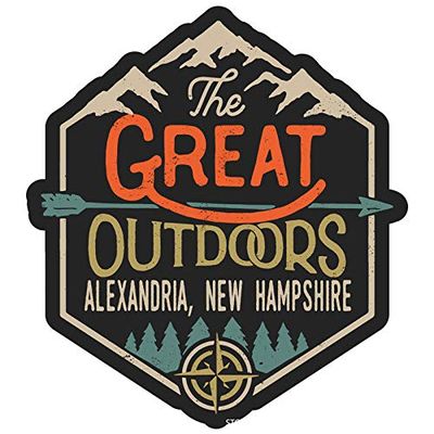 Alexandria New Hampshire The Great Outdoors Design 2-Inch Vinyl Decal Sticker