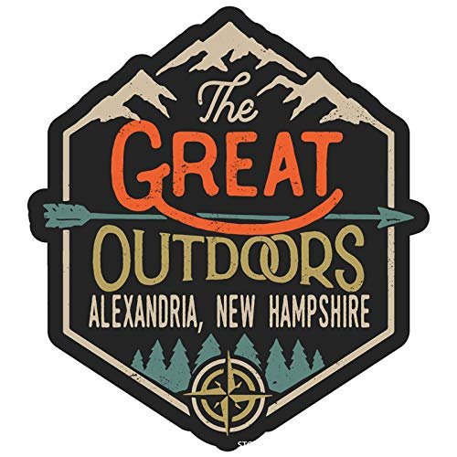 Alexandria New Hampshire The Great Outdoors Design 2-Inch Vinyl Decal Sticker