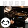 Uonlytech Gas Stove Burner Covers Cast Iron Wok Support Ring, 20. 7cm Square Gas Burner Rack Stove Trivets Cooktop Range Pan Holder Stand Stove Rack for Kitchen Camping Gas Cooker Cast Iron Wok view 2