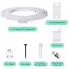Curved Flexible Bendable Ceiling Curtain Track, Mount for Curtain Rail with Track Curtain System, Wall Divider Curtain, RV Track, Long Curved Hospital Privacy System (White,10 m/ 32.8 ft) view 2