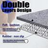 Non Slip Rug Pad Grippers - 6x9 Ft, 1/4" Thick, Felt + Rubber Double Layers Area Carpet Mat Tap, Provides Protection and Cushioning for Hardwood or Tile Floors view 2