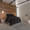 Wega Linen Pinch Pleat Comforter Set All Season King/California King 102x88 (3Piece) Black Comforter Set with 2 Pillow Shams view 1