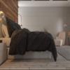 Wega Linen Pinch Pleat Comforter Set All Season King/California King 102x88 (3Piece) Black Comforter Set with 2 Pillow Shams view 3