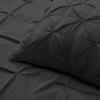 Wega Linen Pinch Pleat Comforter Set All Season King/California King 102x88 (3Piece) Black Comforter Set with 2 Pillow Shams view 4