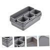 Cabilock 8pcs Light Gray Drawer Storage Boxes for Organizing Sundries Makeup and Stationery Versatile Desktop Organizer for Home and Office Use view 3