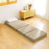 Diumy Folding Mattress,4 Fold Multifunction Mattress Pad,Thick Ultra Soft Removable Cover Comfortable Portable Premium Sleeping Mat Easy to Storage for Camping-Khaki 200x180cm(79x71inch) view 1