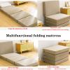 Diumy Folding Mattress,4 Fold Multifunction Mattress Pad,Thick Ultra Soft Removable Cover Comfortable Portable Premium Sleeping Mat Easy to Storage for Camping-Khaki 200x180cm(79x71inch) view 4