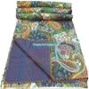 Sophia-Art Paisley Print Kantha Sofa Bedspread Indian Bed Bohemian Bedding Handmade Kantha Blanket Cover Kantha Cotton Quilt view 2