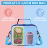 VASCHY Lunch Box Bag for Kids, Reusable Insulated Lunch Box Containers Coolers for Toddler Boys and Girls with Detachable Shoulder Strap for Daycare School Ocean Animals view 2