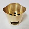 Brass Pan with Charcoal Stove, Brass Wok Home Cooking Food and Dessert for Thai Chinese Japanese Korean Restaurant, Durable and Great Heat Control (6 inches) view 3