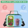 VASCHY Lunch Box Bag for Kids, Reusable Insulated Lunch Box Containers Coolers for Toddler Boys and Girls with Detachable Shoulder Strap for Daycare School Dinosaurs view 2