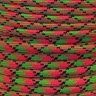 US Ropes Tactical Nylon Micro Cord 1.18mm X 125ft Lightweight Braided Cord (3/64" Diameter) on Spool Camping Boating Home Fishing Garden Jewelry 90lb Test Breaking Load (Watermelon)