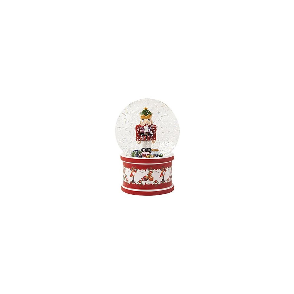 Villeroy & Boch - Christmas, Snow Globe Large, Nutcracker, 13 x 13 x17cm, Porcelain/Glass, Multi-Coloured,14-8327-6694