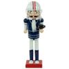 14" Red and White Wooden Christmas Nutcracker Football Player view 1