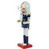 14" Red and White Wooden Christmas Nutcracker Football Player view 4