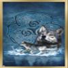 Trends International Brigid Ashwood - Celtic Wolf Wall Poster, 34L x 22.4W, Gold Framed Version view 1