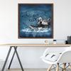 Trends International Brigid Ashwood - Celtic Wolf Wall Poster, 34L x 22.4W, Mahogany Framed Version view 2