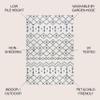JONATHAN Y Tribal Bohemian Indoor Outdoor Area Rug 4X6 Ivory/Black, Nokat for Backyard, Patio, Porch, Easy-Cleaning, High Traffic, Pet-Friendly, Non-Shedding (SMB131D-4) view 2