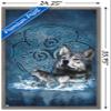 Trends International Brigid Ashwood - Celtic Wolf Wall Poster, 34L x 22.4W, Barnwood Framed Version view 3