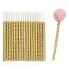 Sparkle and Bash Rhinestone Gold Cake Pop Sticks - Sparkling Dessert & Gold Wrapped Candy Decor - Candy Buffet & Cake Pop Kit - Pack of 36-5.9 in view 1
