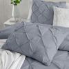 Duvet Cover California King Size 3 Piece Pintuck Comforter Set - 1 Duvet Cover 104x98 with 2 Pillow Shams - Ultra Soft Microfiber Bedding Pinch Pleated California King Duvet Cover Set Ice Blue view 4