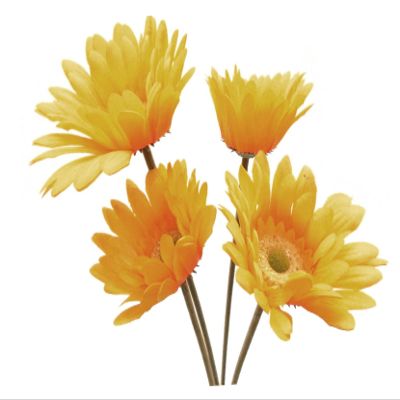4 Stems Yellow Daisy Artificial Silk Flowers 24" Spray 1001yl FW-43 Realistic Craft Art Decor Plant for Indoor Outdoor Decoration