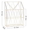qiuqiu Gold Magazine Rack Metal Newspaper Rack Wall Shelf Single Living Room Newspaper Rack Storage Basket Iron File Organizer for Documents Folders Letters and Books-Rose Gold view 2