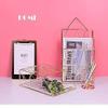 qiuqiu Gold Magazine Rack Metal Newspaper Rack Wall Shelf Single Living Room Newspaper Rack Storage Basket Iron File Organizer for Documents Folders Letters and Books-Rose Gold view 3
