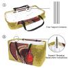 LORVIES Reusable Grocery Bags Boxes Storage Basket, Wild Turkey Collapsible Utility Tote Bags with Long Handle view 3