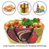 LORVIES Reusable Grocery Bags Boxes Storage Basket, Wild Turkey Collapsible Utility Tote Bags with Long Handle view 4