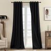 100% Blackout 340 GSM Curtains , 84 inches 2 panel sets, Heat and Full light Blocking Drapes with Grommets for Bedroom, Thermal Insulated Window Treatment Drapes for Living Room (Black,52x84inch) view 1