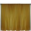 Backdrop King Inc, Fire Retardant Resistant, Sheer Voile Chiffon Fabric Draping Panels | Voile Fabric - 120" Wide | Use for Backdrop Curtain (1 Panel Seamless 10 Feet Wide x 20 Feet Long, Dark Gold) view 1