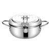 Stainless Steel Deep Fryer Pot Chip Pan Cooker with Lid Frying Pot for Kitchen Accessories-24CM view 1