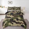 Teens Army Camouflage Bedding Set Full, Monochrome Attire Comforter Set Young Men Adult Camouflage Inside Vegetation Down Comforter Minimalist Camo Duvet Sets with 2 Pillow Shams, Army Green view 1