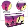LORVIES Reusable Grocery Bags Boxes Storage Basket, Camel And Castle Collapsible Utility Tote Bags with Long Handle view 2