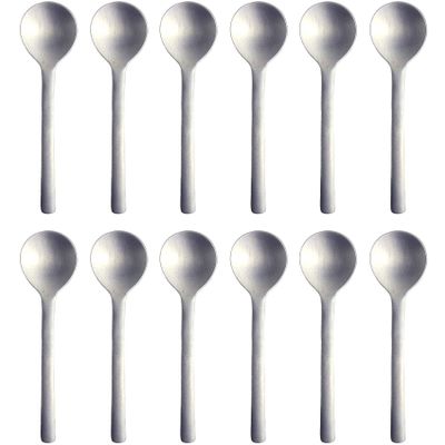 Nagao Tsubamesanjo Shaved Ice Spoons, Short, Set of 12, 4.3 inches (11.1 cm), 18-8 Stainless Steel, Made in Japan