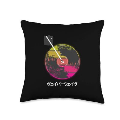 Vaporwave Aesthetic Clothing Japanese letters Throw Pillow