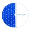 Atiming Blue Christmas Tree Skirt Plush 90cm Dark Blue Fur Christmas Tree Skirt Mat with Silver Sequin Snowflake Xmas Tree Skirt Base Cover for Christmas New Year Decorations (Blue-S, 36inches) view 4