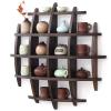 ZWJABYY Antique Display Rack,Wooden Shelves for Wall,Durable Storage Rack Wall Solid Wood Wall Hanging Bogu Duobao Chinese Simple Modern Racks Retro Porch Tea Display Cabinet,B-90 * 90cm view 1