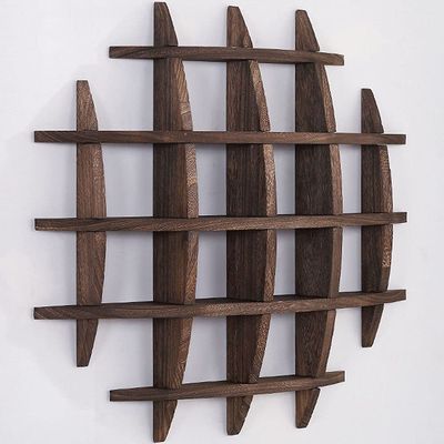ZWJABYY Display Shelf,Wooden Shelves for Wall,Curio Shelf for Collectibles Tea Display Hanging Wall Decor for Home Decoration,Storage and Gifts,B-70 * 70cm