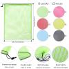 12Pcs Mesh Laundry Drawstring Bag,Nylon Drawstring Gym Bag with Cord Lock Closure 18"X24" view 3
