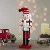 Northlight 14" Red and White Wooden Skiing Christmas Nutcracker view 2